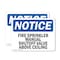 Signmission Fire Sprinkler Manual Shutoff Valve Above Ceiling OSHA Notice Sign, Plastic, 10in W x 7in L, 2PK OS-2PACK-NS-P-710-L-12674 - alternate 1